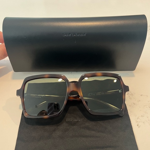 NEW Saint Laurent Square Frame Sunglasses SL174​ - Picture 4 of 4